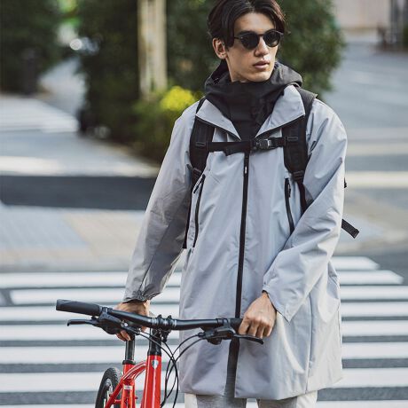 GORE-TEX INFINIUM stand-up collar Hooded coat コート | プラス 