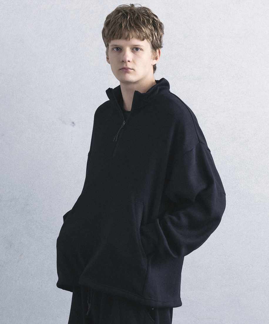 [�}���C] +Phenix HALF ZIP FLEECE PULLOVER/�v���X�t�F�j�b�N�X�iplus phenix�j black