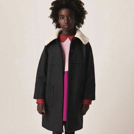 MARNI(マルニ)Kids & Junior ボア襟付ウールコート | マルニ(marni 
