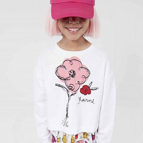 MARNI（マルニ）Kids & Junior フラワープリント長袖スウェットプル 