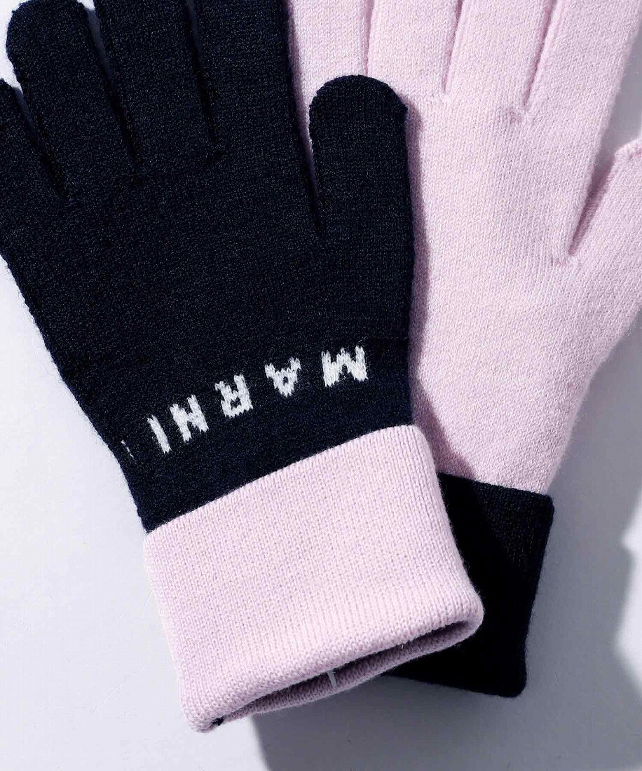 MARNI Kids & Junior ブランドロゴバイカラーグローブ手袋 | マルニ