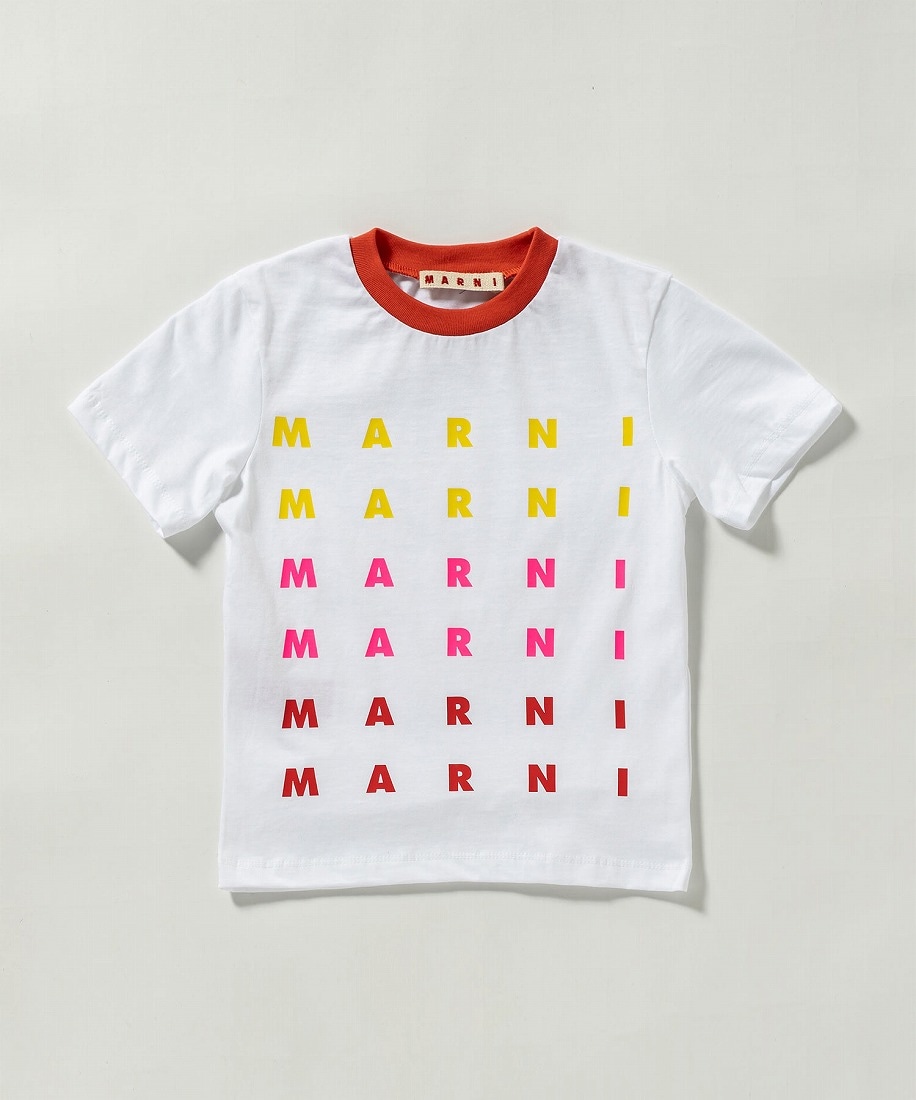 MARNI(マル二)Kids ＆ Junior ブランドロゴ半袖Tシャツカットソー 楽天市場】MARNI キッズ マルニ Tシャツ キッズ レディース ロゴ