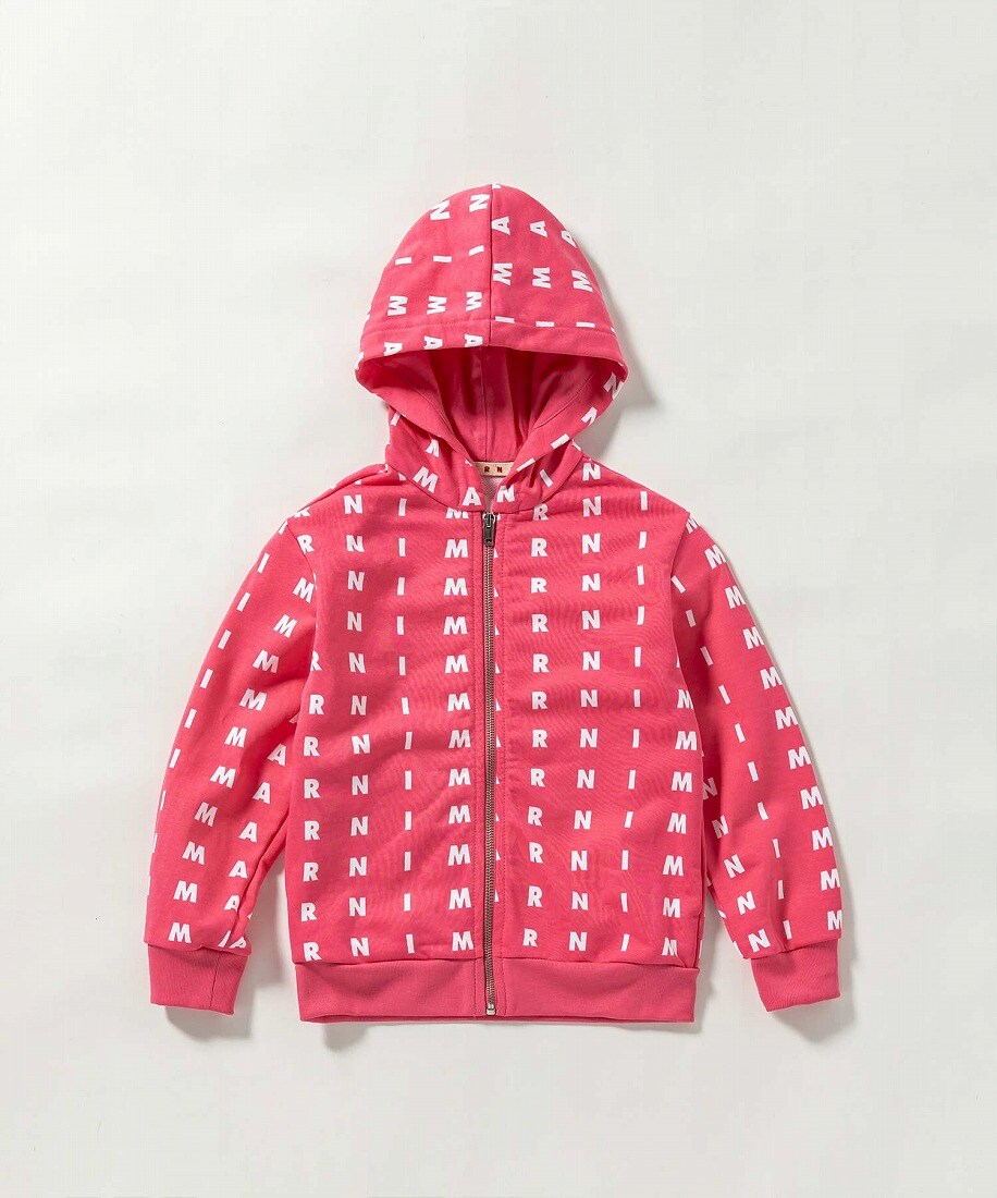 MARNI(マル二)Kids & Junior ブランドロゴ長袖フーディー