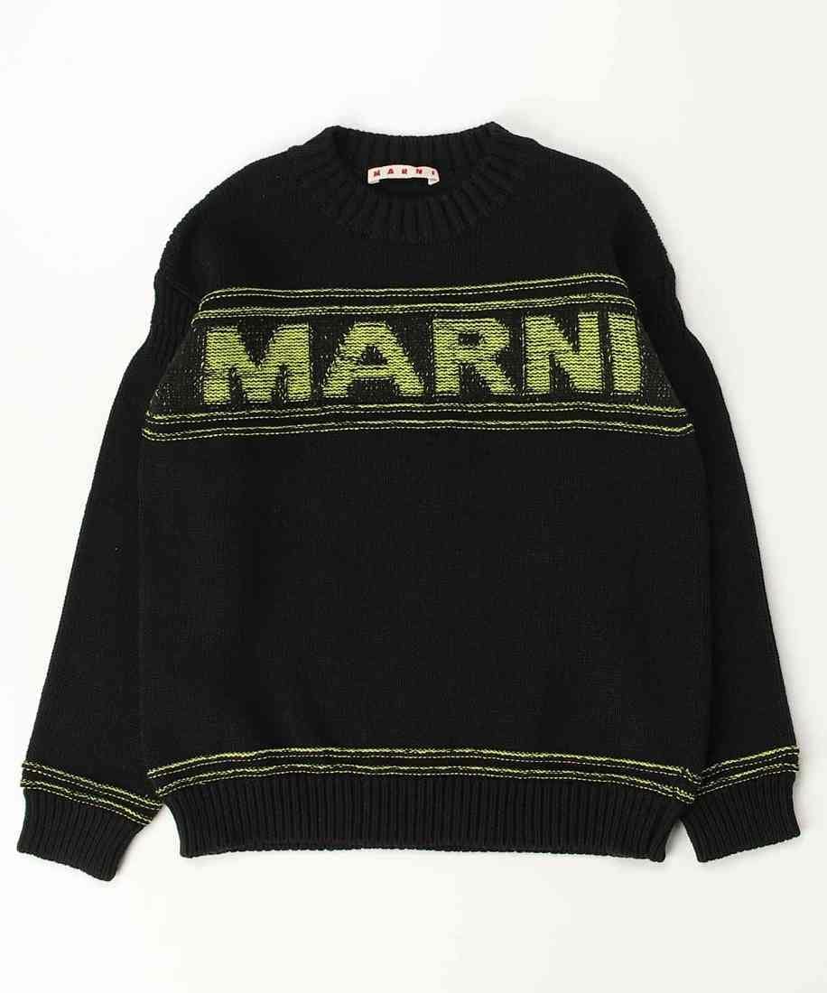 お*う様 MARNI マルニのニットトップス　ロゴ　異素材 お*う様 MARNI マルニのニットトップス ロゴ 異素材 お*う様 MARNI