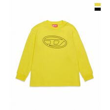 DIESEL オーバルDブランドロゴエンボス長袖Tシャツカットソー 