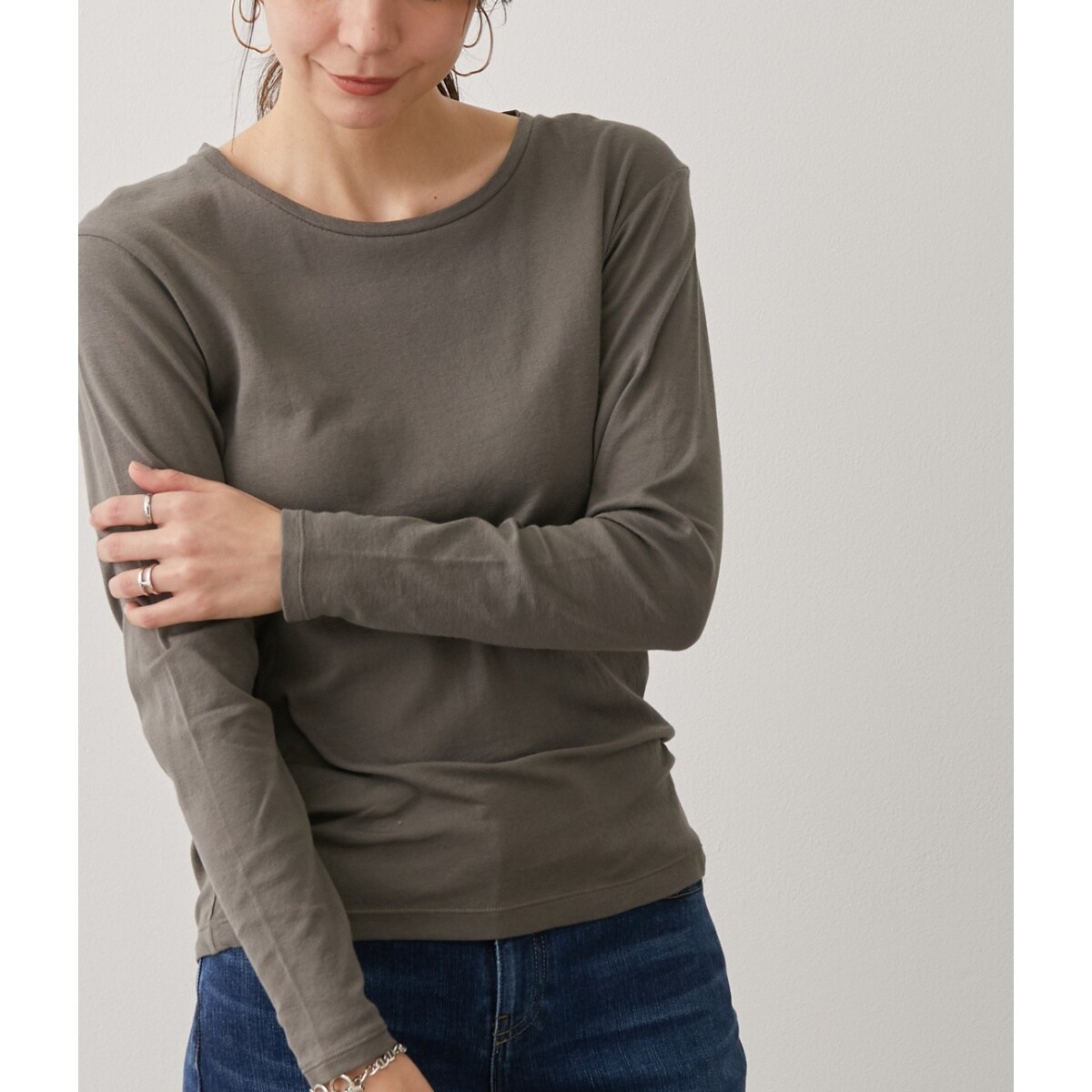 [�}���C]�ySmile Cotton�z�N���[�l�b�N�v���I�[�o�[/�T���� �A�_�� �G ���y�iSALON adam et rope' �j �`���R�[���i06�j