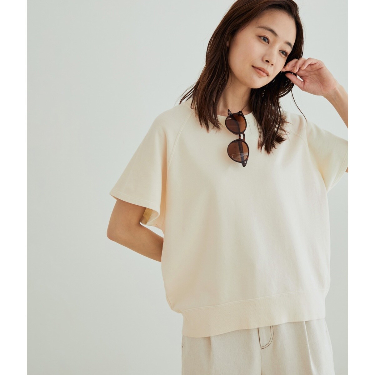 ヴィンテージライククルーネック半袖スウェットTシャツ | サロン 