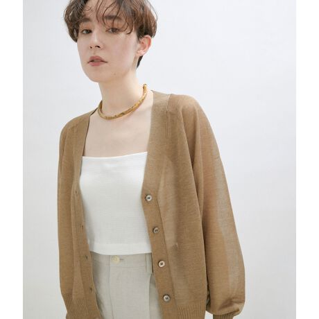 洗える】Vネックシアーカーディガン | サロン アダム エ ロペ(SALON 