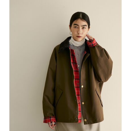 ドラマ着用】【Barbour for SALON】TRANSPORTリバーシブルチェック 