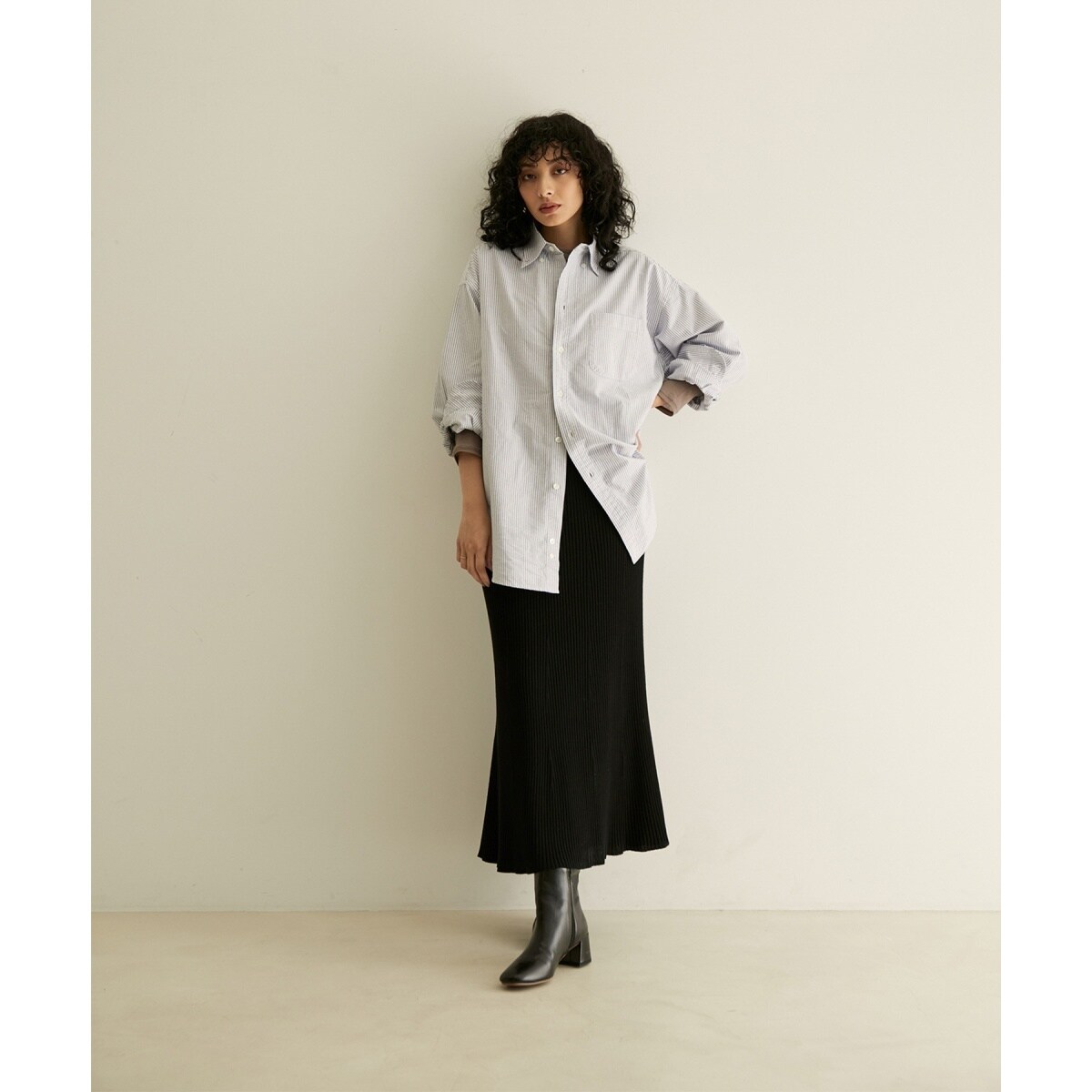 Americana for SALON】別注オーバーサイズストライプシャツ