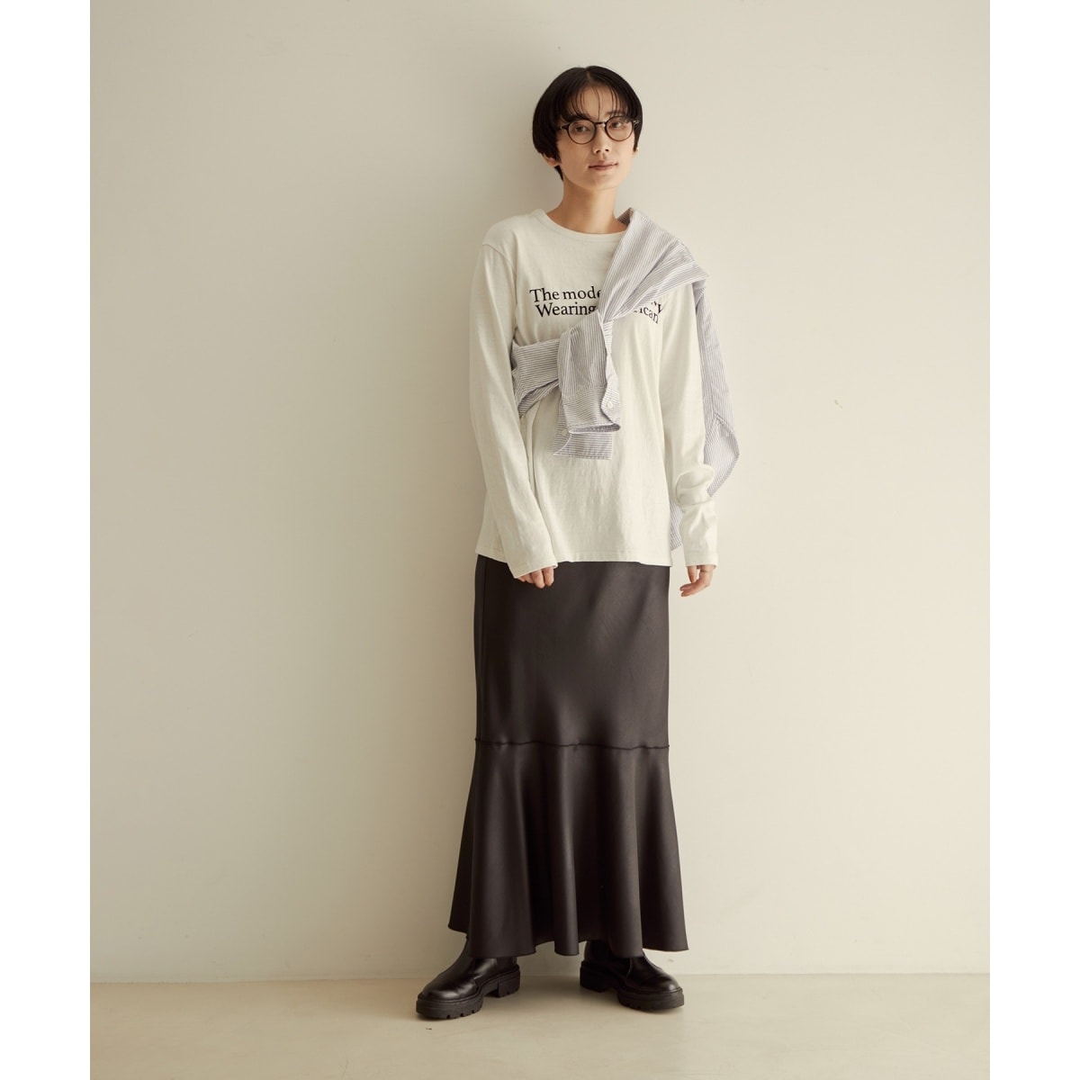 Americana for SALON】別注オーバーサイズストライプシャツ