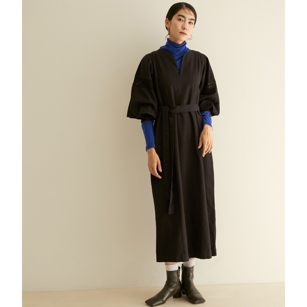 シャツワンピース Aライン オーバーサイズ ソフィードール ベージュ