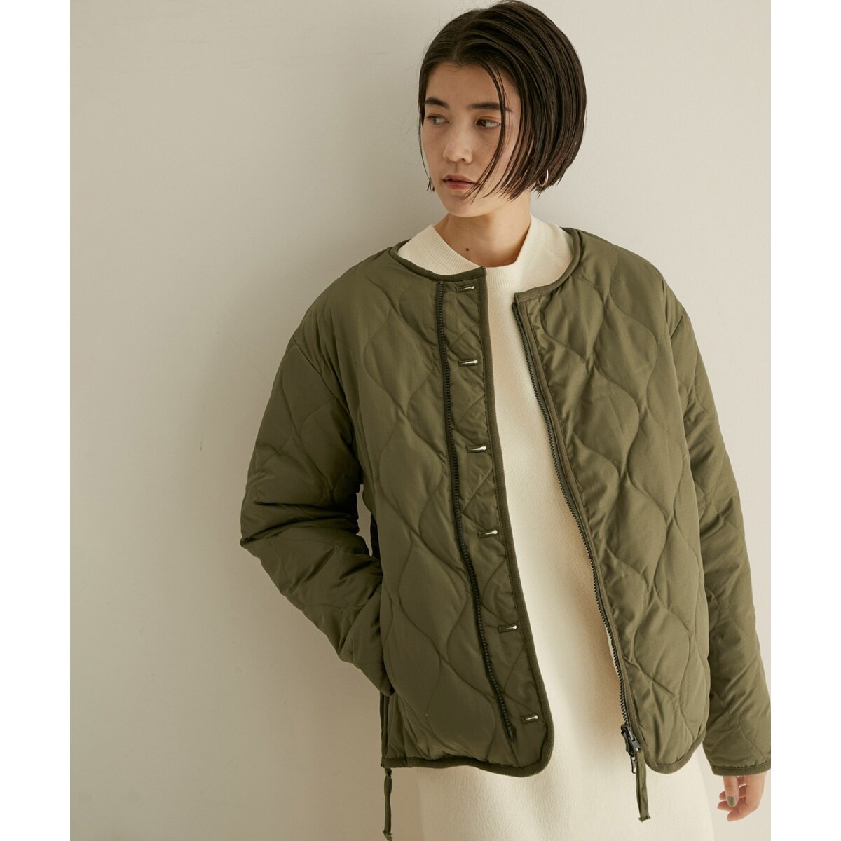 SALON adam et rope&#39; - salon アダムエロペ　TAION リバーシブルダウン WEB限定】【TAION（タイオン）】ミリタリーリバーシブルクルー