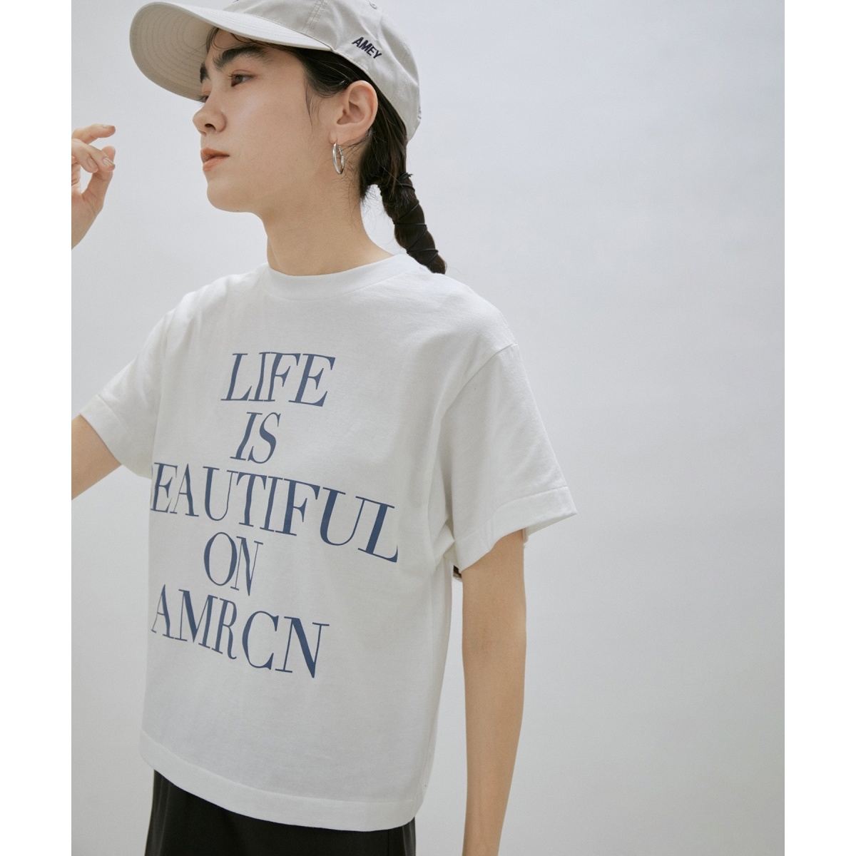 追加]【Americana for SALON】LIFE IS BEAUTIFUL クロップドT | サロン