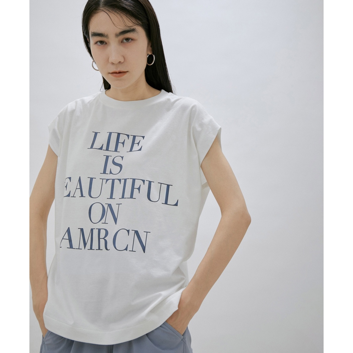 追加]【Americana for SALON】LIFE IS BEAUTIFUL ノースリーブT