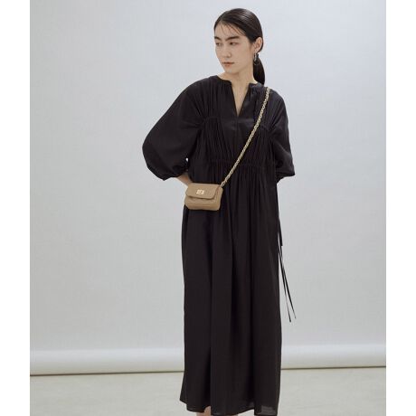 ウエストギャザーキーネックワンピース | サロン アダム エ ロペ(SALON  