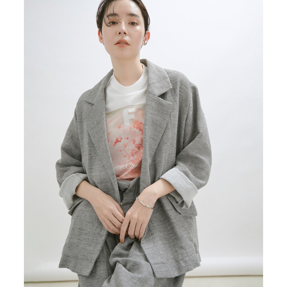サロン アダム エ ロペ（SALON adam et rope’ ）/【Sana（サナ）】【セットアップ対応】Shirt jacket Sana（サナ）】【セットアップ対応】Shirt jacket | サロン アダム エ