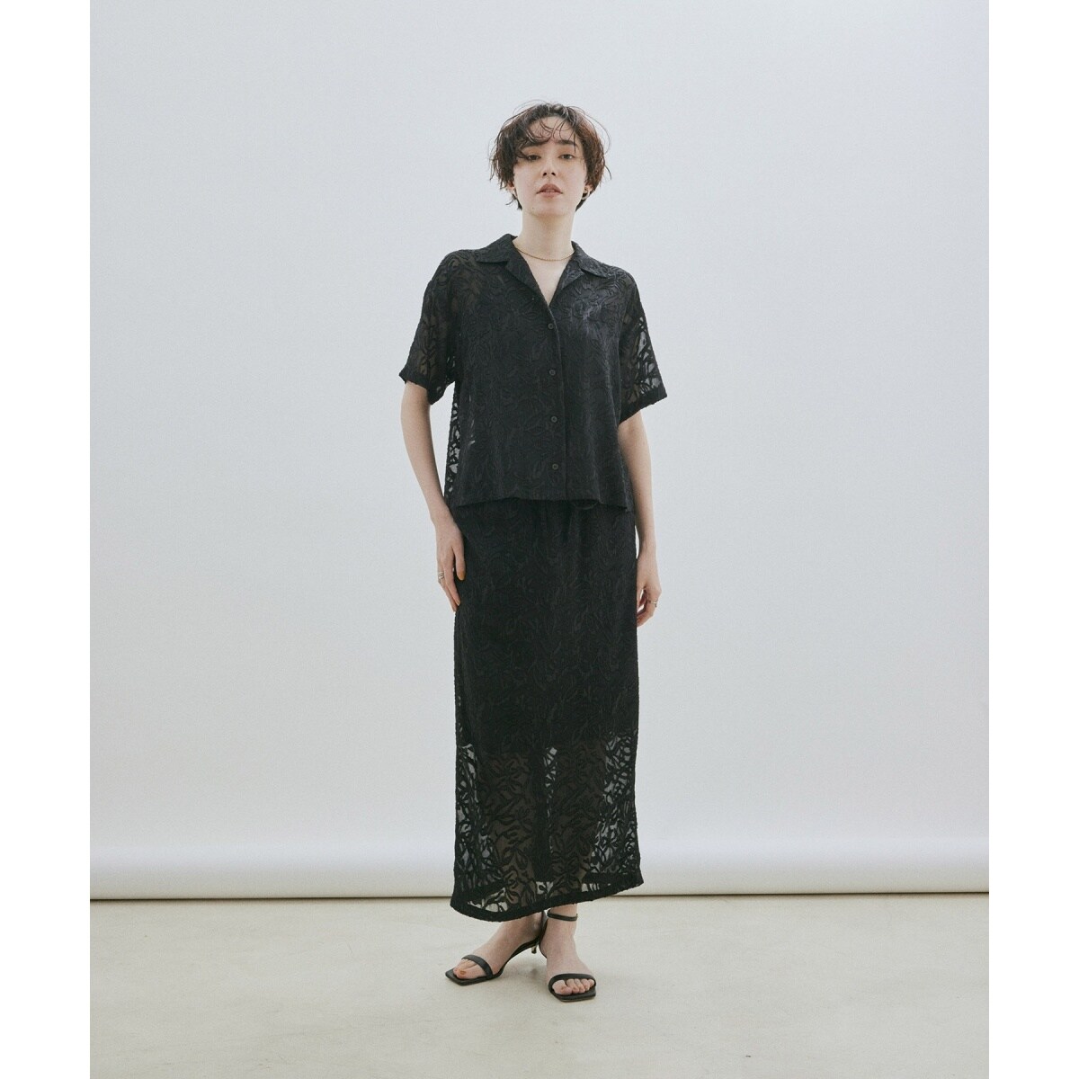 SALON adam et rope サロンアダムエロペ シアージャガードシャツ SALON adam et rope'（サロン アダム エ ロペ）の
