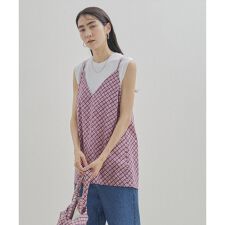 【LIBERTY】【セットアップ対応・洗える】リバティプリントバックスリットキャミソール