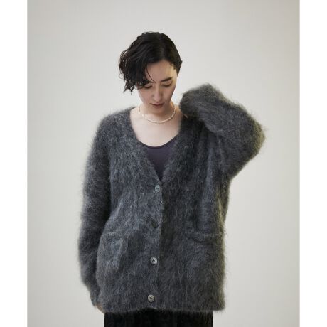 雑誌掲載】ITALYモヘヤオーバーサイズシャギーカーディガン | サロン  