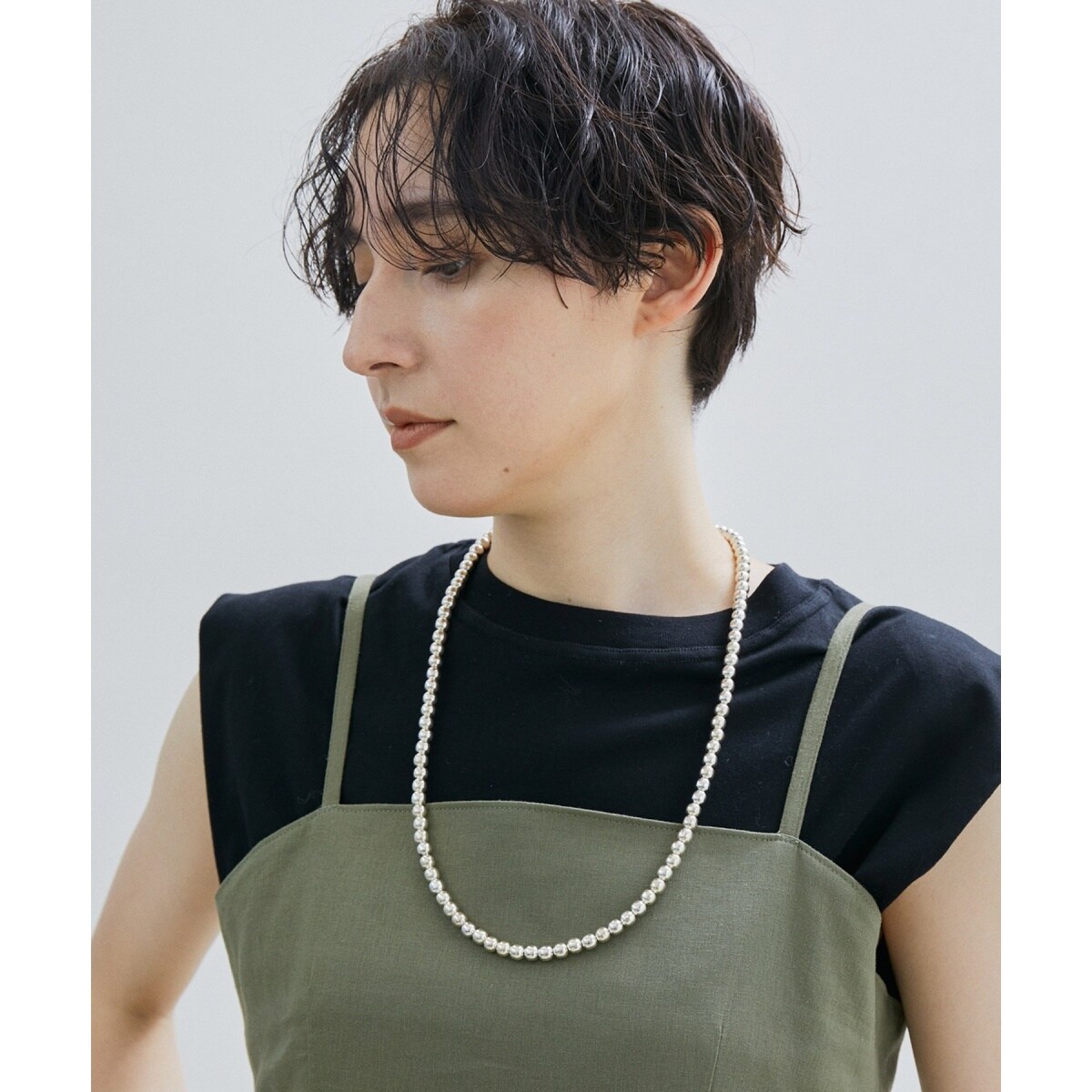 雑誌掲載】【ERICKA NICOLAS BEGAY】ナバホパールネックレス 7mm70cm
