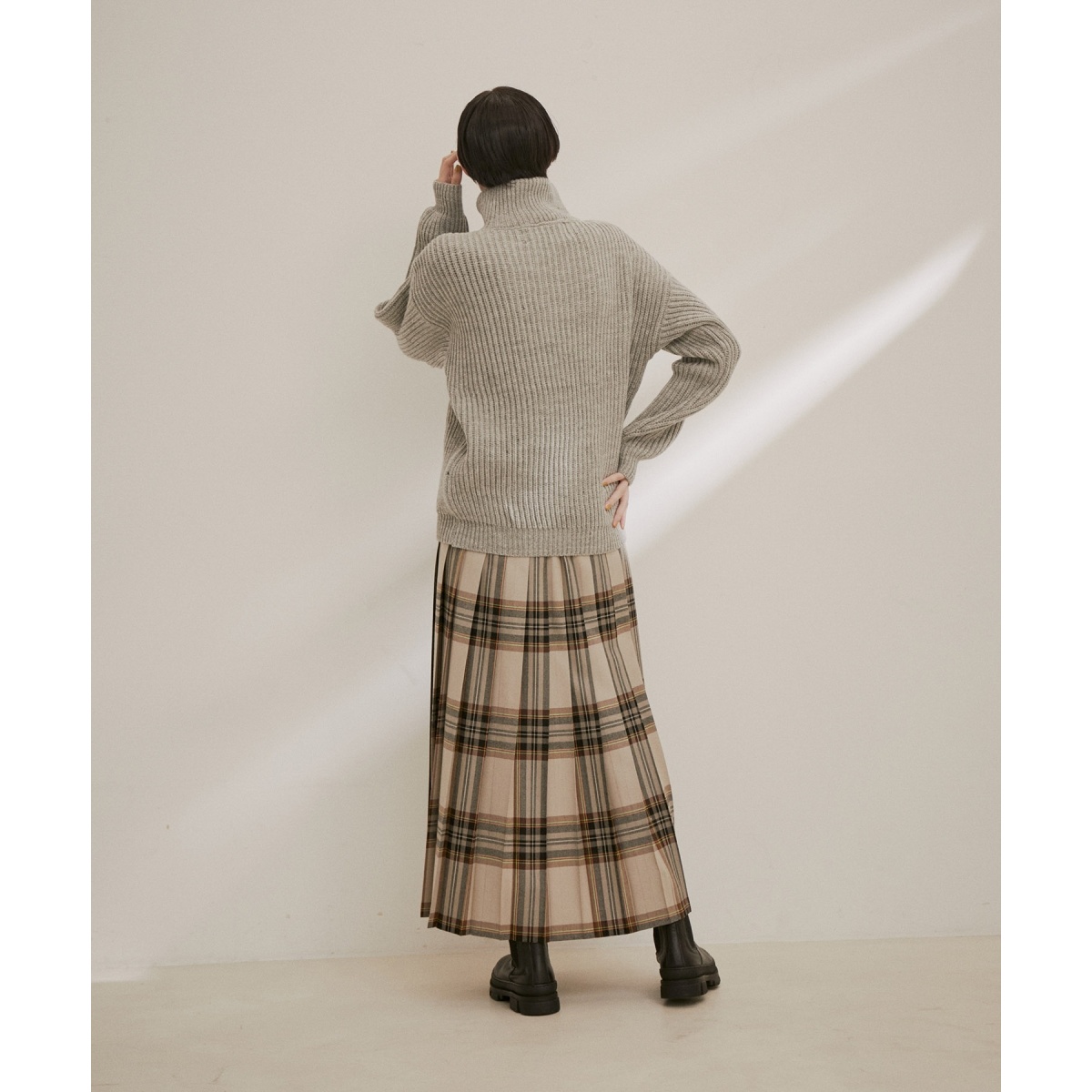 OLDDERBY KNITWEAR】ハーフジップハイネックニットプルオーバー