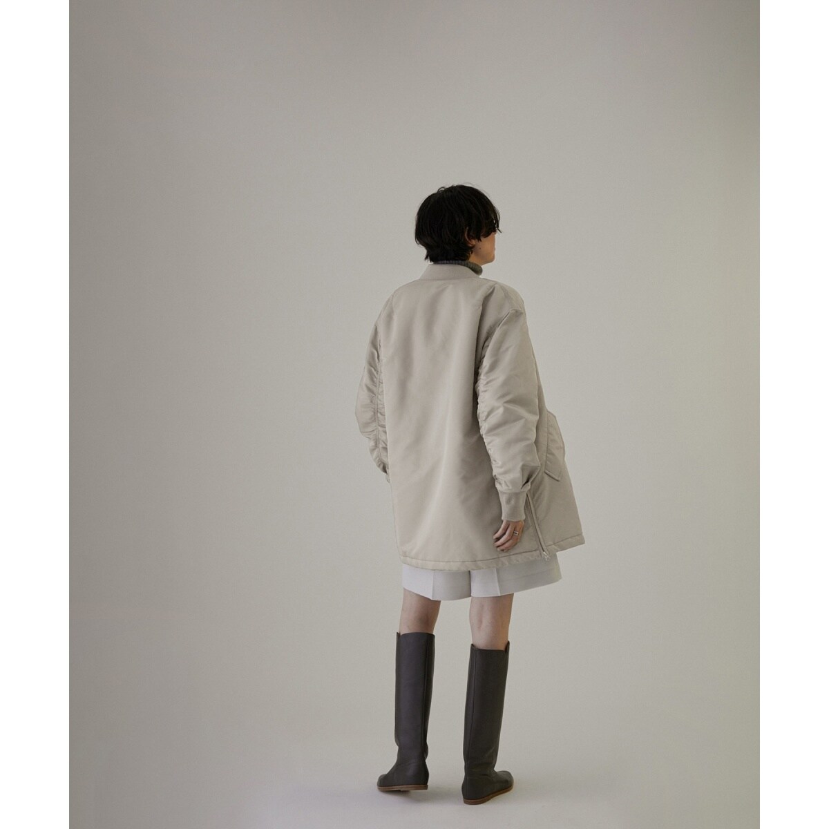 サロンアダムエロペ　サイドジップミドルMA-1【撥水加工付き】 ADAM ET ROPE'（アダムエロペ）の「サイドジップミドルMA-1【撥
