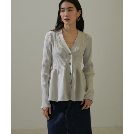 追加】Vネックペプラムカーディガン2【洗える】 | サロン アダム エ  