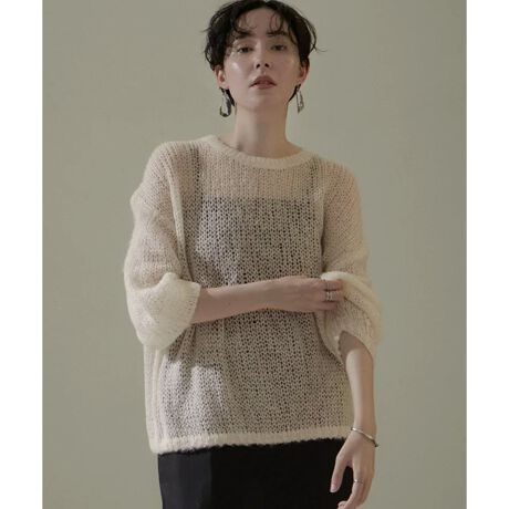 WEB限定】シアーモヘア混ニットプルオーバー | サロン アダム エ ロペ 