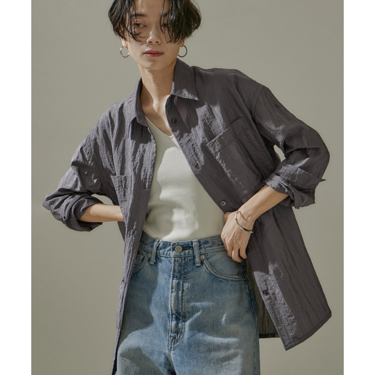 【美品】Americana for SALON別注ライトシャインマルチシャツ AMERICANA（アメリカーナ）の「[24SS]【Americana for SALON】別注