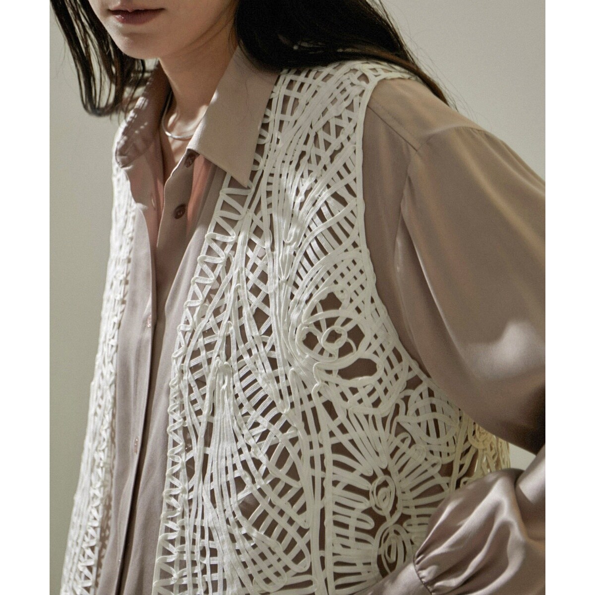 SALON adam et rope' ★ コーラルレースジレ SALON adam et rope'（サロン アダム エ ロペ）の「コーラルレースジレ