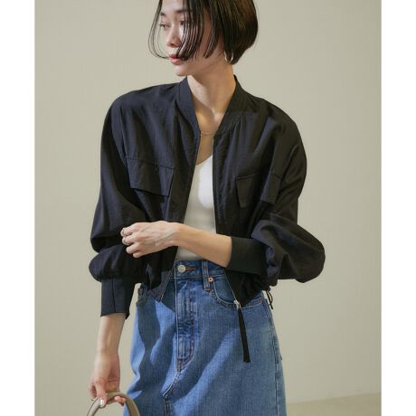 24SS]シアークロップドブルゾン【洗える】 | サロン アダム エ ロペ 