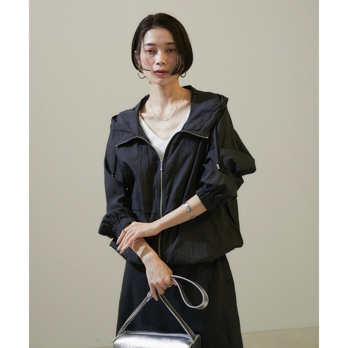 WEB限定】ライトヴィンテージシアーフードブルゾン/24SS【洗える