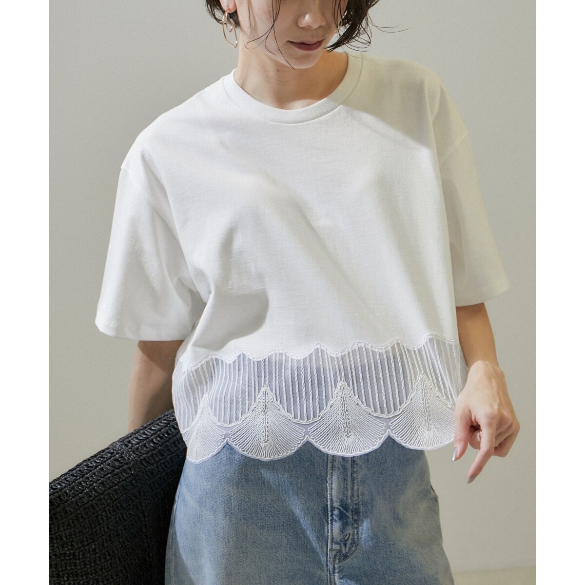 シェルスカラップTシャツ / michiru / SALON adam et ropé ｜J