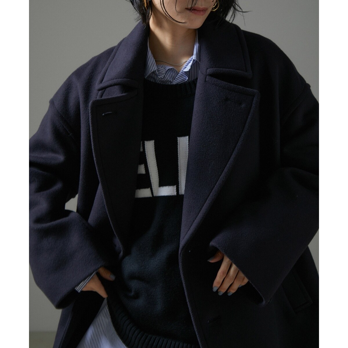 WEB限定】MiliorメルトンPコート | サロン アダム エ ロペ(SALON adam