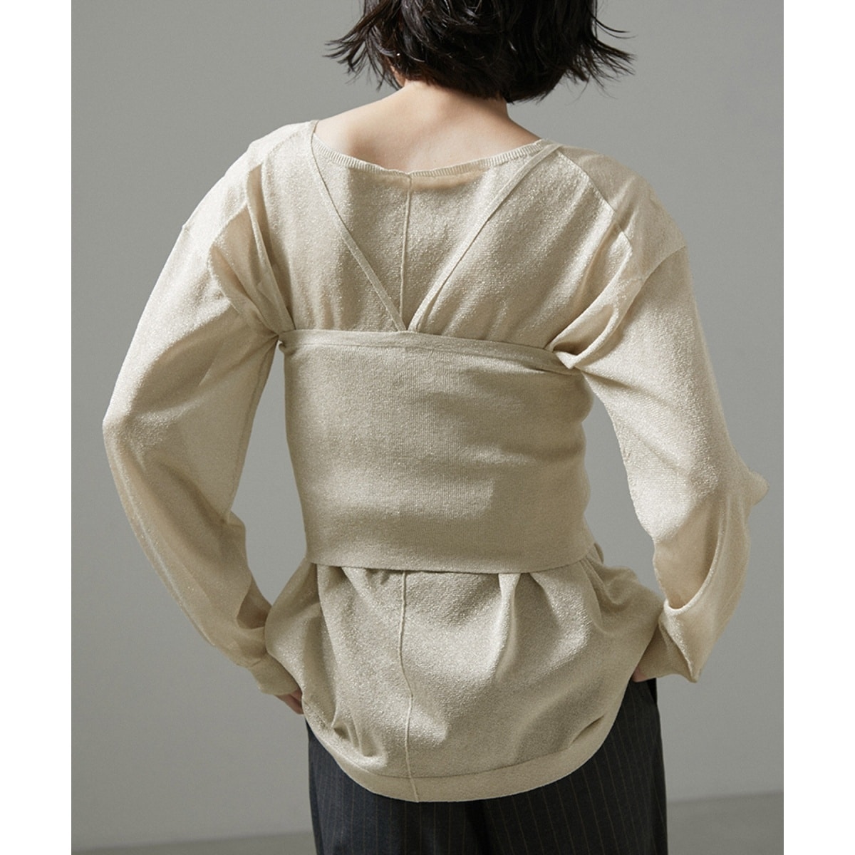 SALON adam et rope'｜nu=layerシアーアームカバープルオーバー