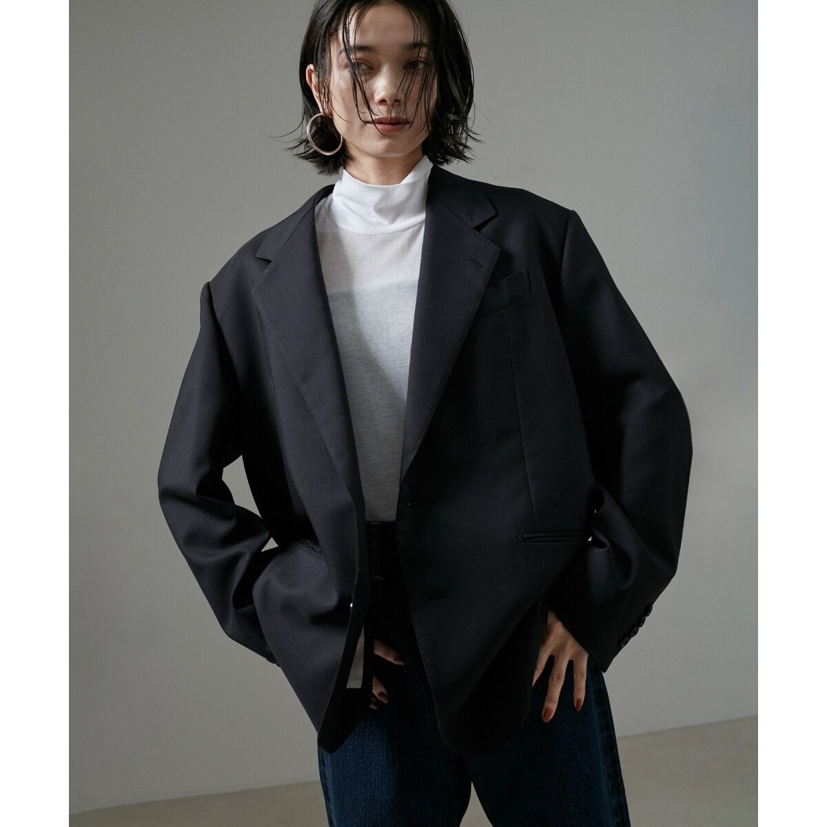 2025AWアダムエロペ ダブルブレストジャケット 新品】値下げ・アダムエロペ 2025春夏 ダブルブレストジャケット