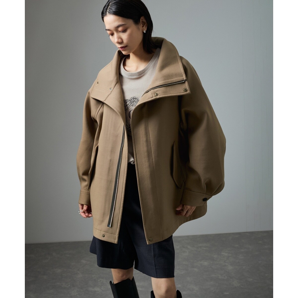 ボンディングスタンドカラーブルゾン | サロン アダム エ ロペ(SALON