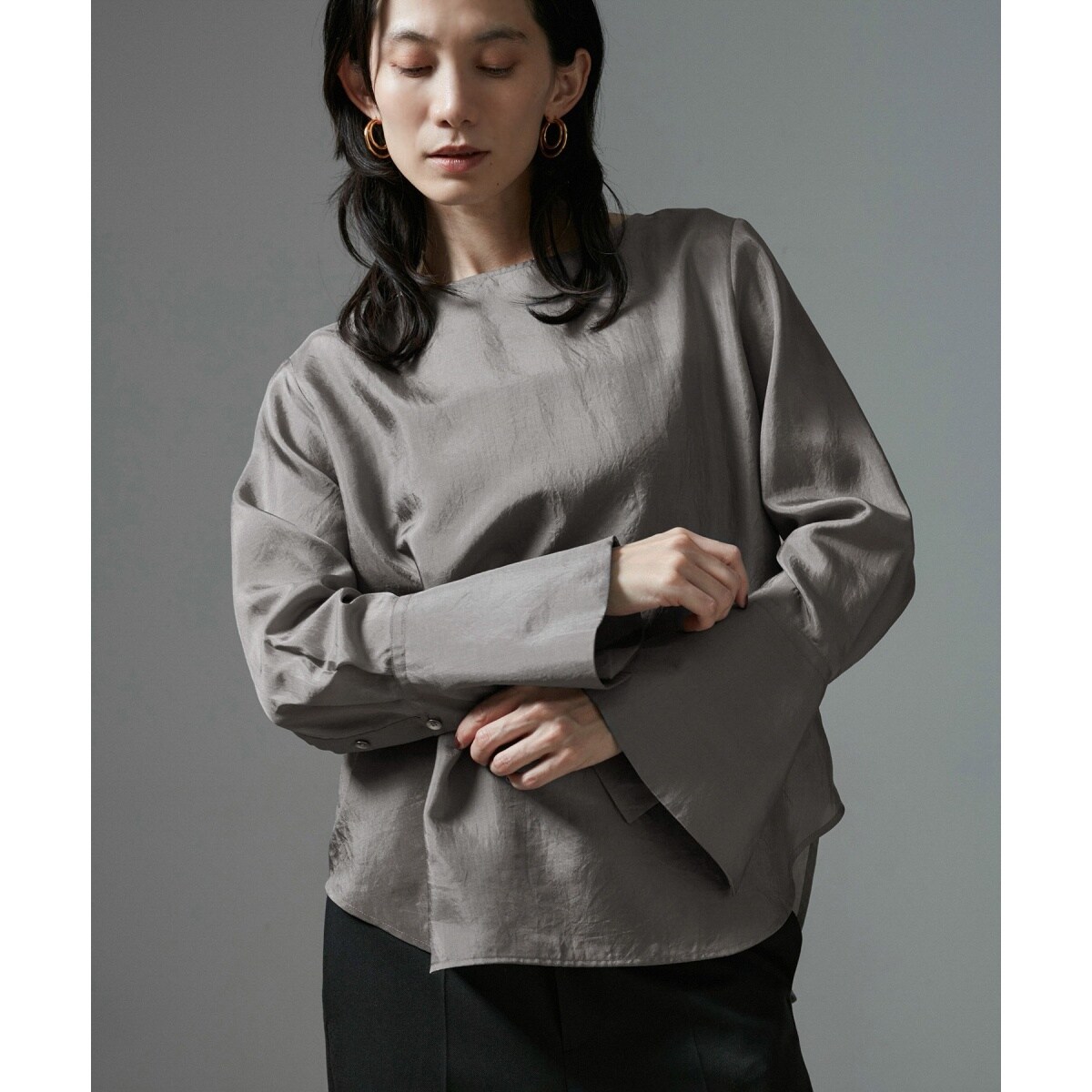 SALON adam et rope' エンブロイダリーカフス ホワイト 付け袖 SALON