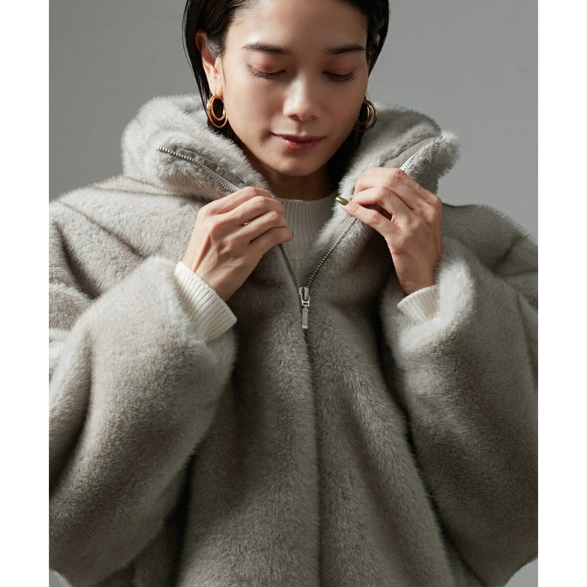 WEB限定】グラデーションファーブルゾン | サロン アダム エ ロペ