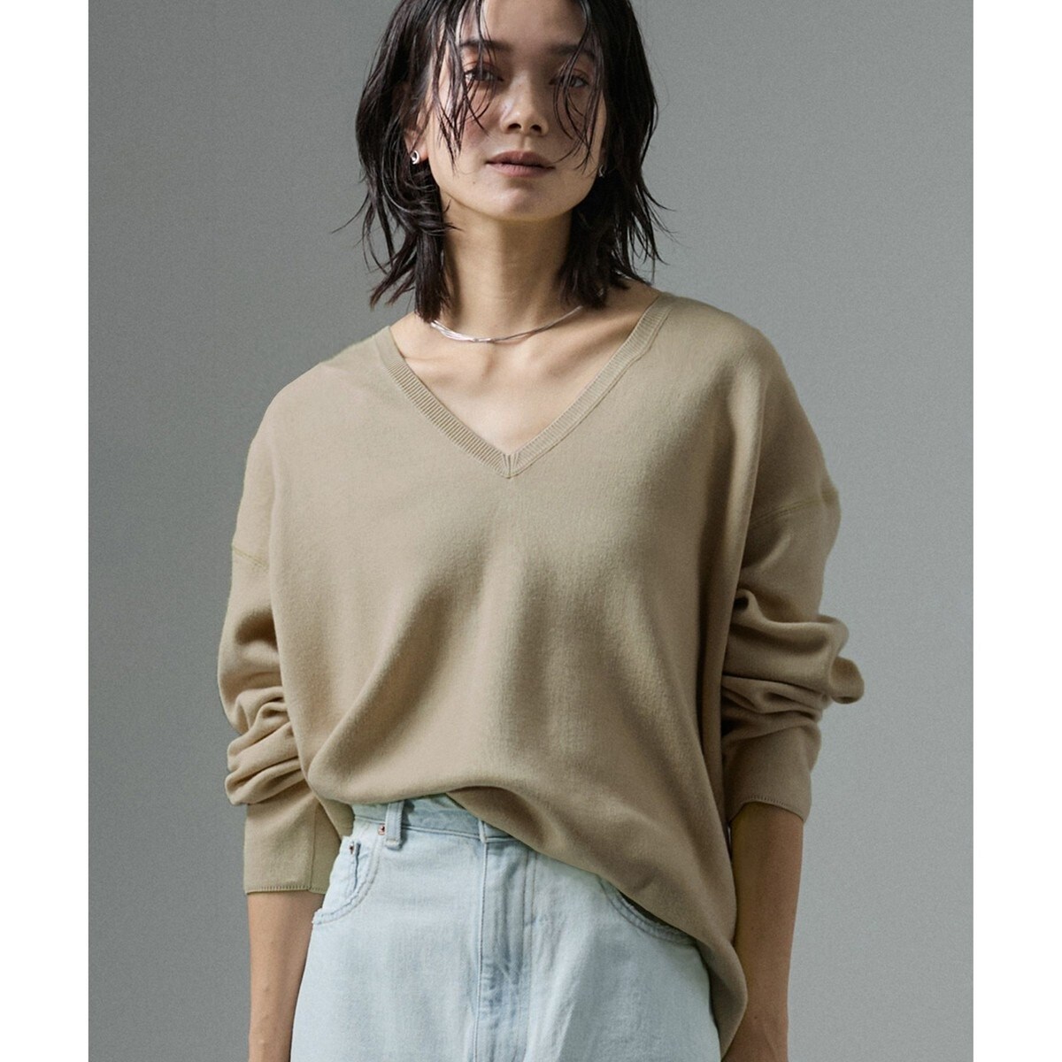 SALON adam et rope' ELISEロゴニットスエットプルオーバー WEB限定】ELISEロゴニットスウェットプルオーバー【洗える