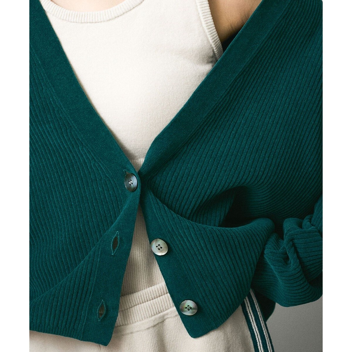 [�}���C]V�l�b�N�J�[�f�B�K��-CreamyCotton /�N���[�~�[�R�b�g��-/�T���� �A�_�� �G ���y�iSALON adam et rope' �j �O���[��(30)