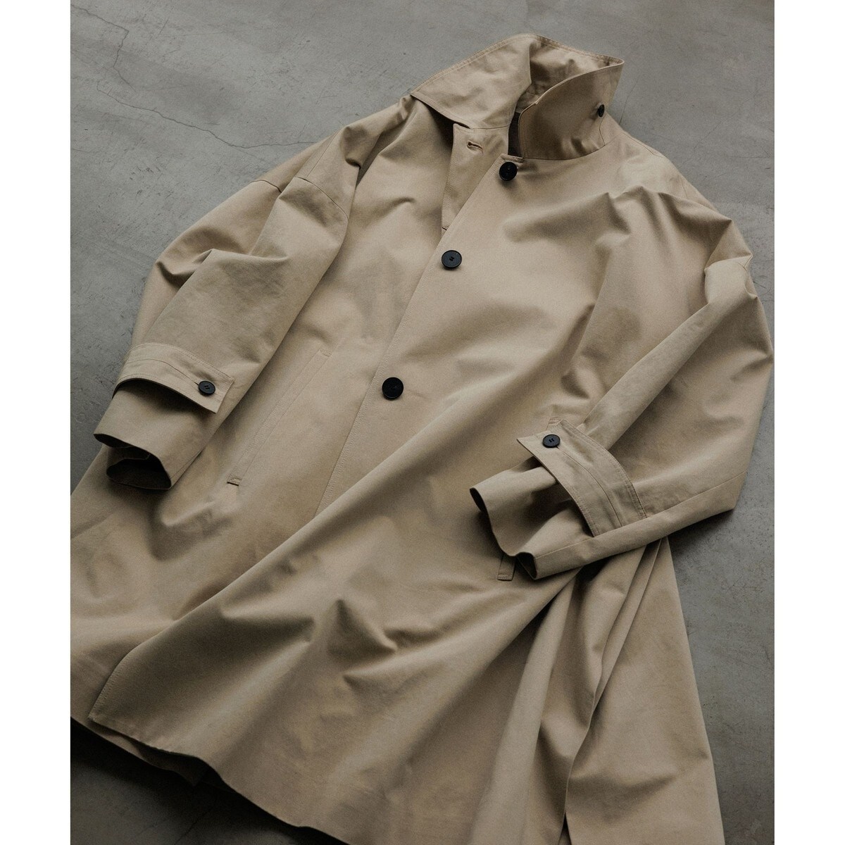 SALON adam et rope テントシルエットステンカラートレンチコート SALON adam et rope テントシルエットステンカラートレンチコート