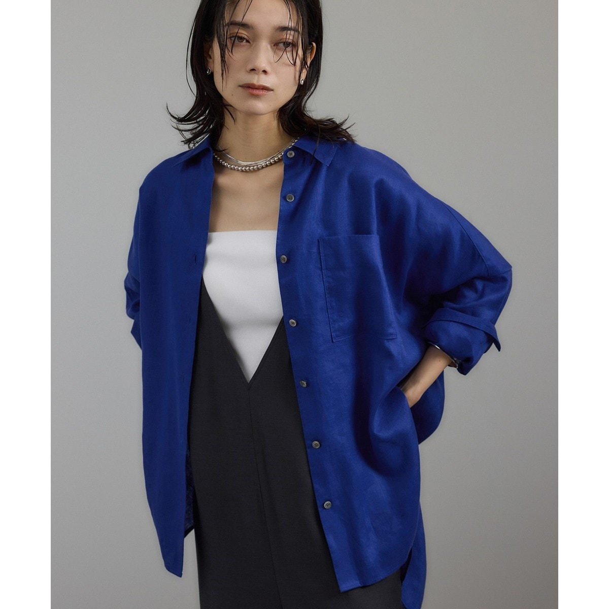 リネンオーバーシャツ［GENTLE LINEN］ | サロン アダム エ ロペ(SALON