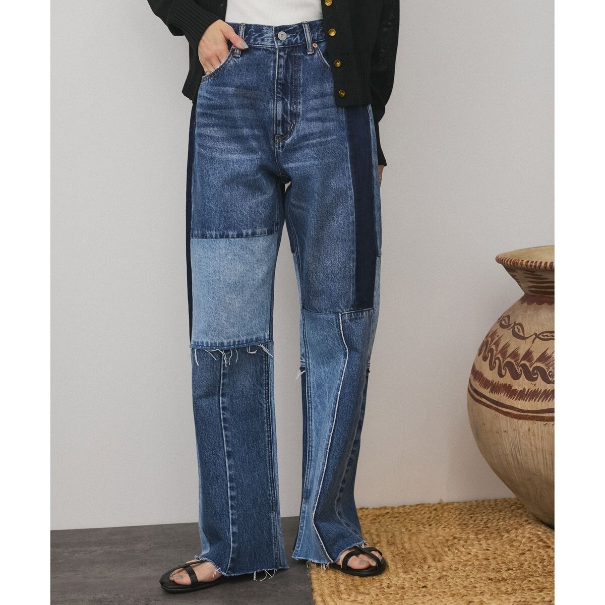 【SALON adam et ropé 】リメイクライクセミフレアデニム COTTON USA リメイクライクセミフレアデニム | サロン アダム エ ロペ