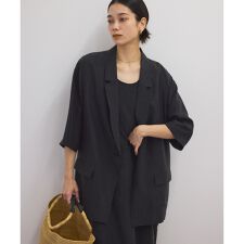 [25SS]GENTLE SILK ハーフスリーブジャケット【セットアップ対応・洗える】