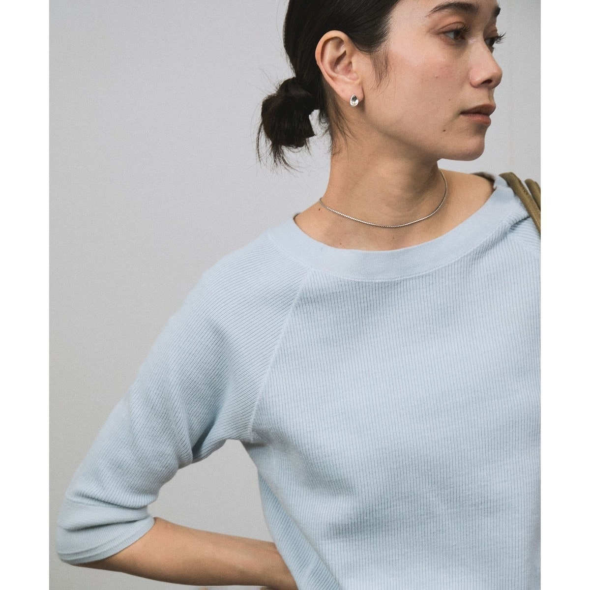 サロン アダム エ ロペ（SALON adam et rope’ ）/【KURO（クロ）】STRIPED JACQUARD H/S TEE KURO（クロ）】STRIPED JACQUARD H/S TEE | サロン アダム エ ロペ