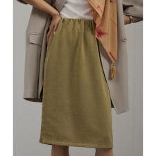 ガーメントダイ ミニ裏毛ミディスカート
