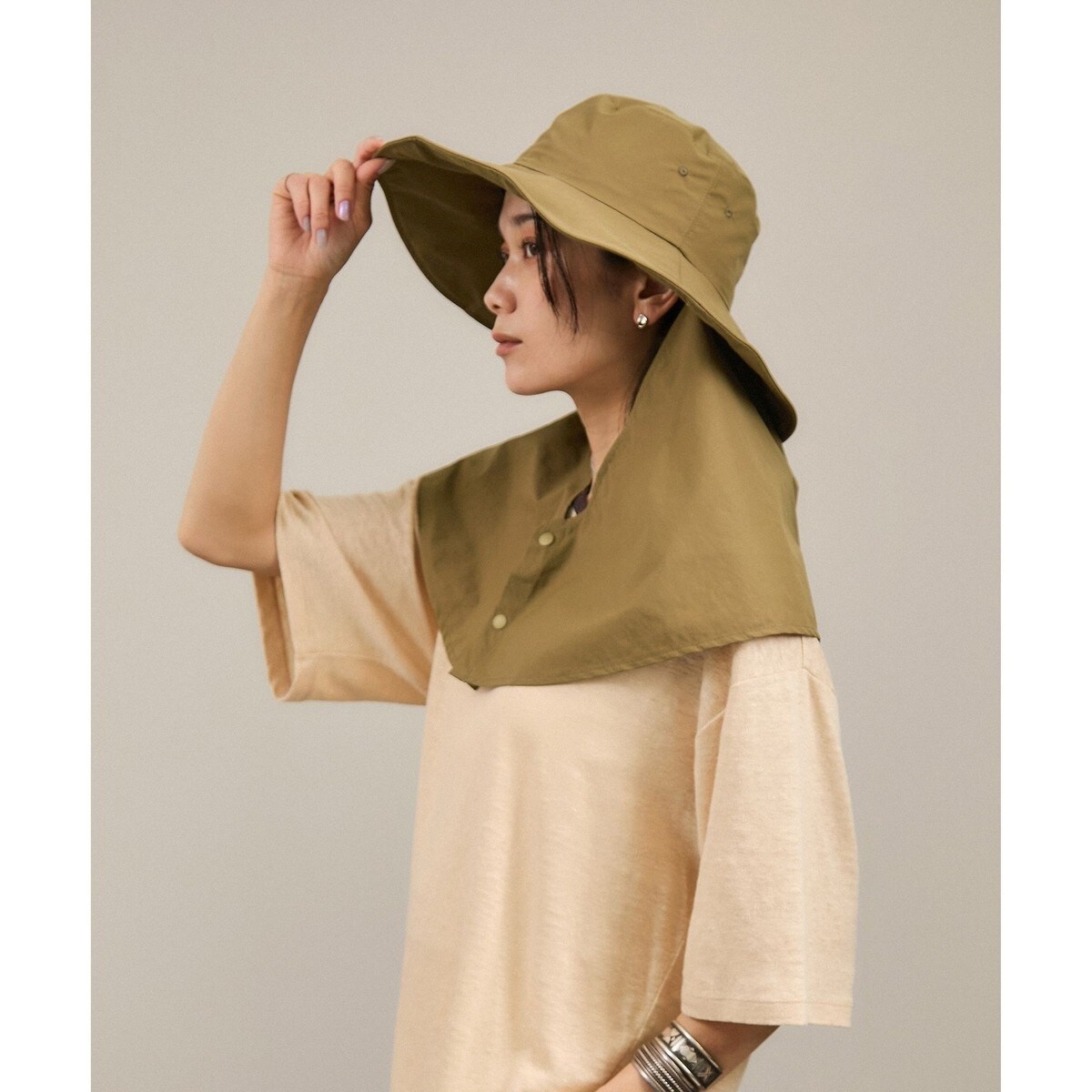 年末のプロモーション特価！ WEB限定】2WAYレイヤーハット［接触冷感・洗える・撥水 帽子
