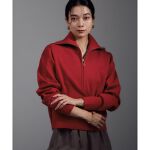 ハーフジップウールニットスウェットプルオーバー | サロン アダム エ  